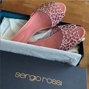 Sergio Rossi Tresor Strass Crystal Sandals (Size 39)